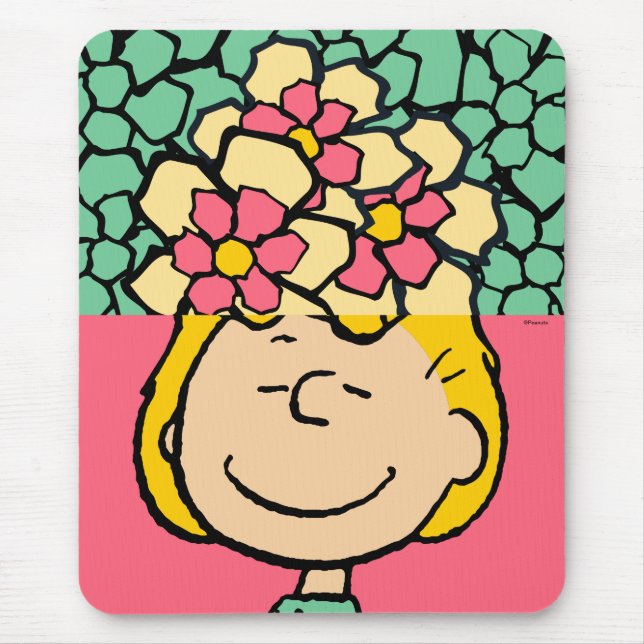 Peanuts | Sally Half & Half Flowers Mouse Pad (Front)