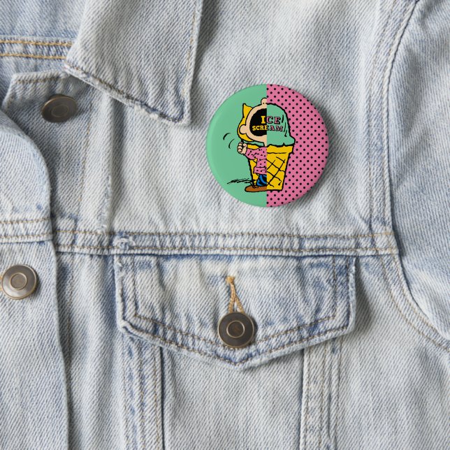 Peanuts | Sally Ice Cream Half & Half 6 Cm Round Badge (In Situ)