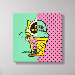 Peanuts Sally Ice Cream Half & Half Canvas Print