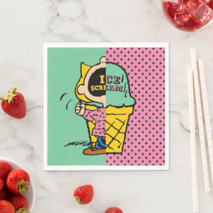 Peanuts   Sally Ice Cream Half & Half Napkin