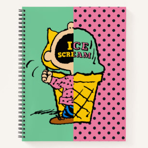 Peanuts   Sally Ice Cream Half & Half Notebook