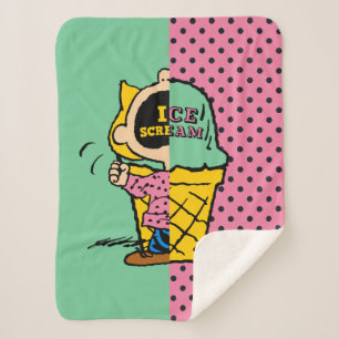 Peanuts   Sally Ice Cream Half & Half Sherpa Blanket