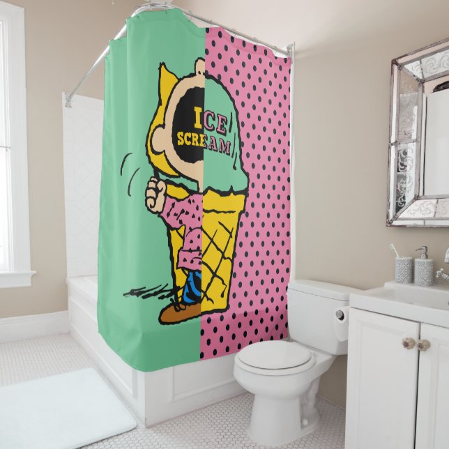 Peanuts | Sally Ice Cream Half & Half Shower Curtain (In Situ)