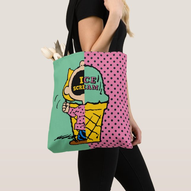 Peanuts | Sally Ice Cream Half & Half Tote Bag (Close Up)