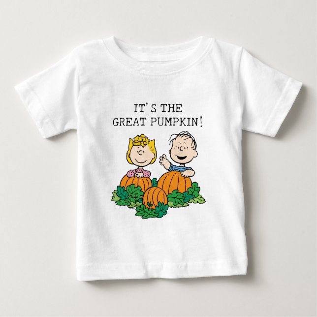 Peanuts | Sally & Linus in the Pumpkin Field Baby T-Shirt (Front)