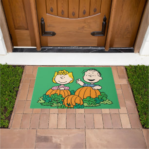 Peanuts Sally & Linus in the Pumpkin Field Doormat
