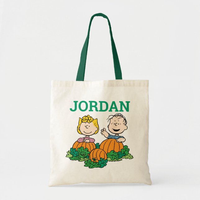 Peanuts | Sally & Linus in the Pumpkin Field Tote Bag (Front)