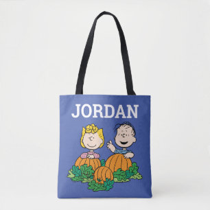 Peanuts   Sally & Linus in the Pumpkin Field Tote Bag