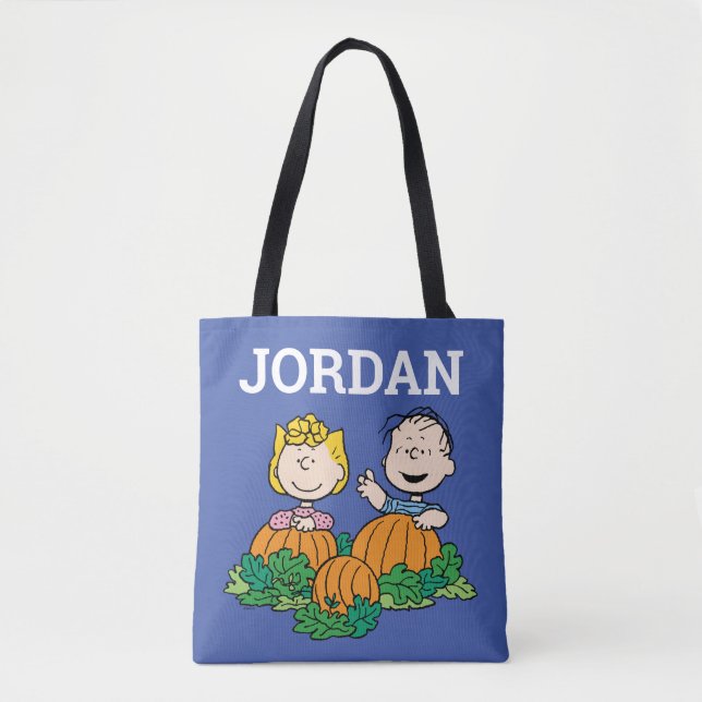 Peanuts | Sally & Linus in the Pumpkin Field Tote Bag (Front)