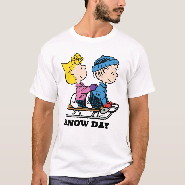 Peanuts | Sally & Linus Sled Riding T-Shirt (Front)