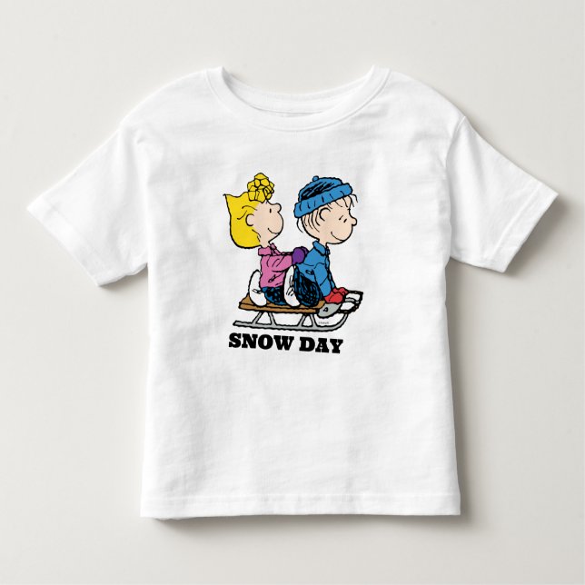 Peanuts | Sally & Linus Sled Riding Toddler T-Shirt (Front)