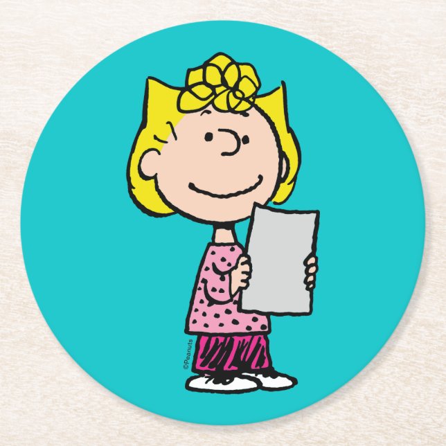 Peanuts | Sally Round Paper Coaster (Front)