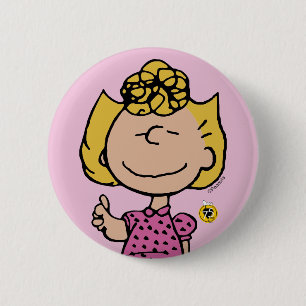 Peanuts   Sally Super Smile 6 Cm Round Badge
