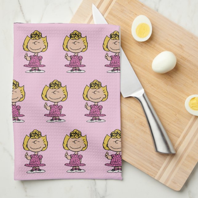 Peanuts | Sally Super Smile Tea Towel (Quarter Fold)