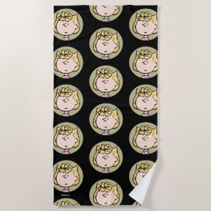 Peanuts   Sally's Faces Beach Towel