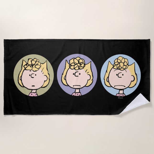 Peanuts | Sally's Faces Beach Towel (Front)