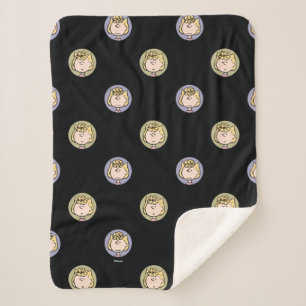 Peanuts   Sally's Faces Sherpa Blanket