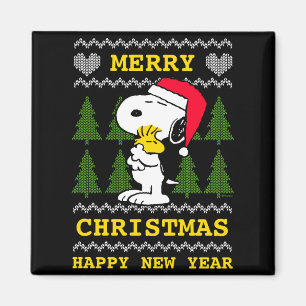 Peanuts Santa Claus Hug Magnet
