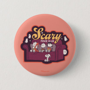 Peanuts Scary Movie Club Halloween Couch 6 Cm Round Badge