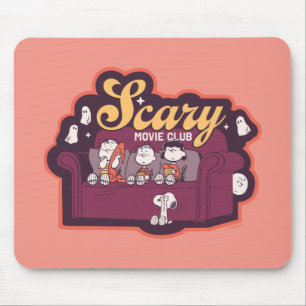 Peanuts Scary Movie Club Halloween Couch Mouse Pad