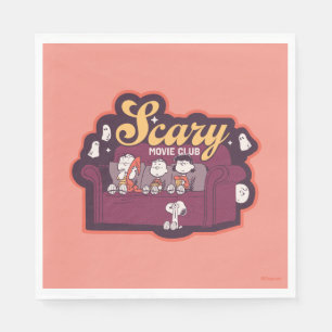 Peanuts Scary Movie Club Halloween Couch Napkin