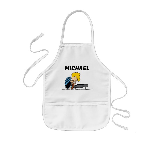 Peanuts | Schroeder | Add Your Name Kids Apron (Front)