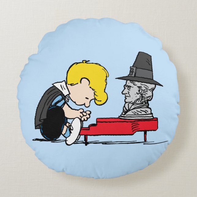 Peanuts | Schroeder Pilgrim Round Cushion (Front)