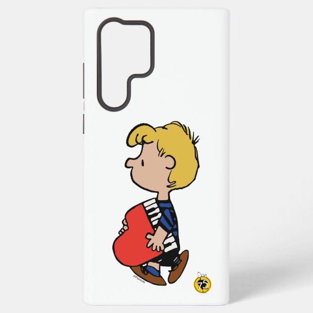 Peanuts | Schroeder Travelling Piano Samsung Galaxy S22 Ultra Case (Back)