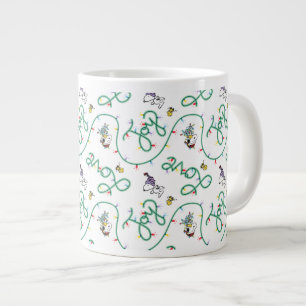 Peanuts   Shiny and Bright Christmas Love Pattern Large Coffee Mug