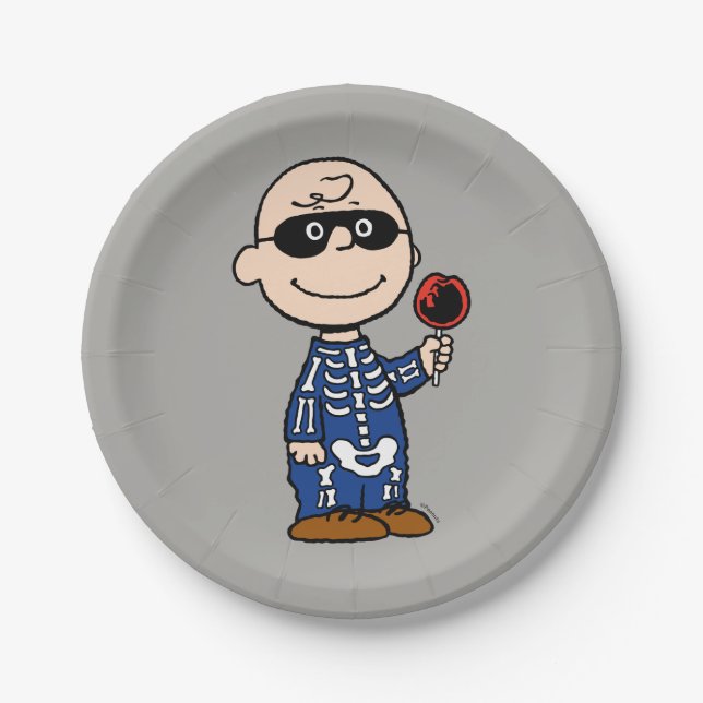 Peanuts | Skeleton Charlie Brown Paper Plate (Front)