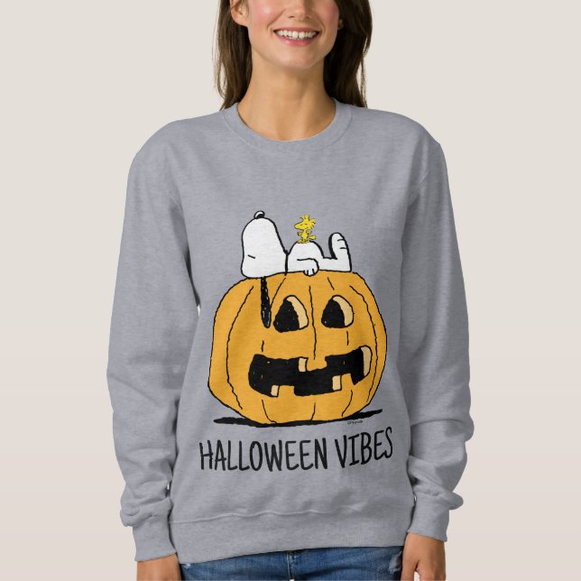 Peanuts | Snoopy and Woodstock Jack-O-Lantern Sweatshirt (Front)
