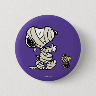 Peanuts   Snoopy and Woodstock Mummies 6 Cm Round Badge