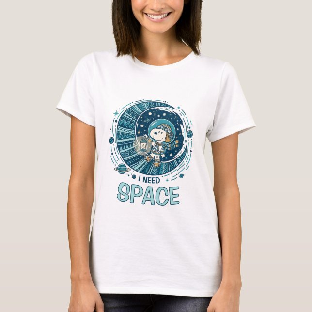 Peanuts | Snoopy Astronaut “I Need Space” T-Shirt (Front)