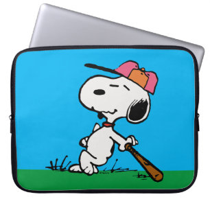 Peanuts   Snoopy at Bat Laptop Sleeve