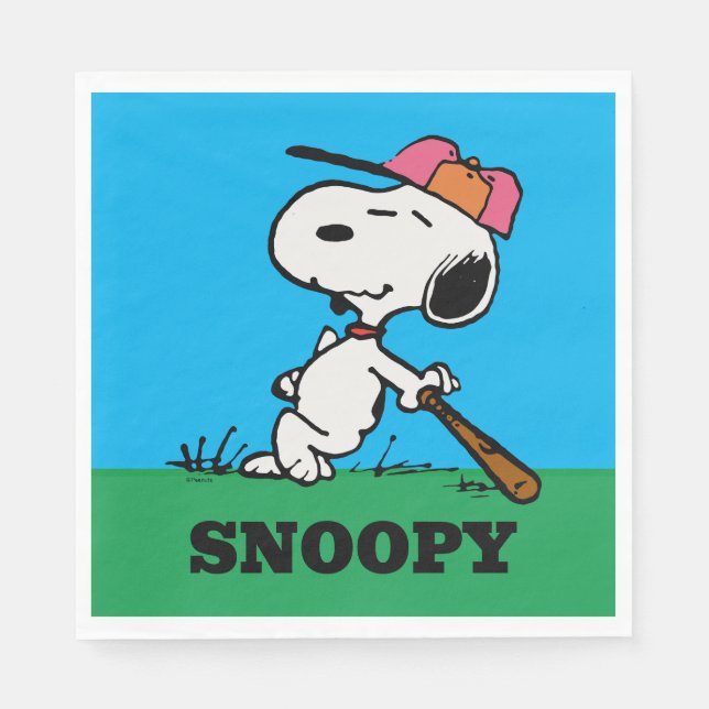 Peanuts | Snoopy at Bat Napkin (Front)