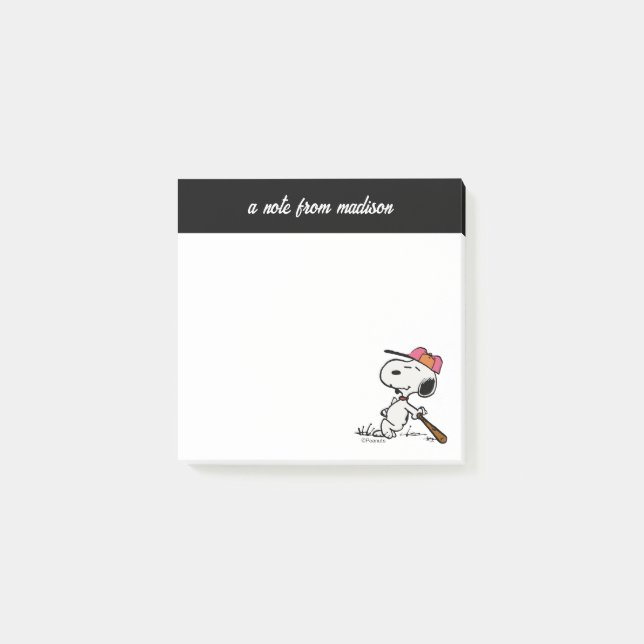 Peanuts | Snoopy at Bat Post-it Notes (Front)