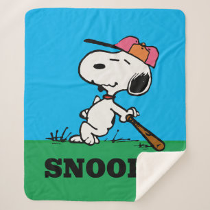 Peanuts   Snoopy at Bat Sherpa Blanket