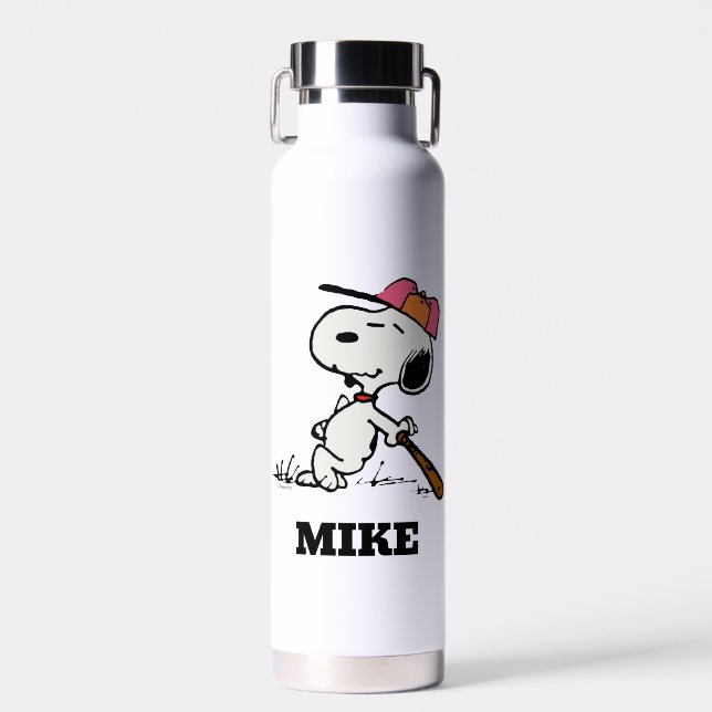 Peanuts | Snoopy at Bat Water Bottle (Front)
