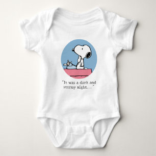 Peanuts Snoopy at the Typewriter Baby Bodysuit