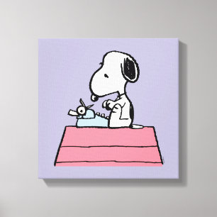 Peanuts Snoopy at the Typewriter Canvas Print