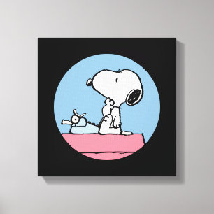 Peanuts Snoopy at the Typewriter Canvas Print