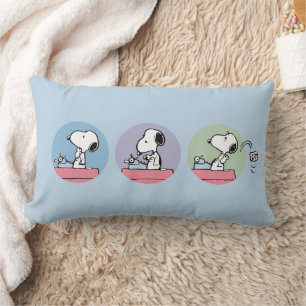 Peanuts   Snoopy at the Typewriter Lumbar Cushion