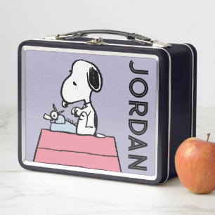 Peanuts   Snoopy at the Typewriter Metal Lunch Box