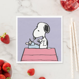 Peanuts   Snoopy at the Typewriter Napkin