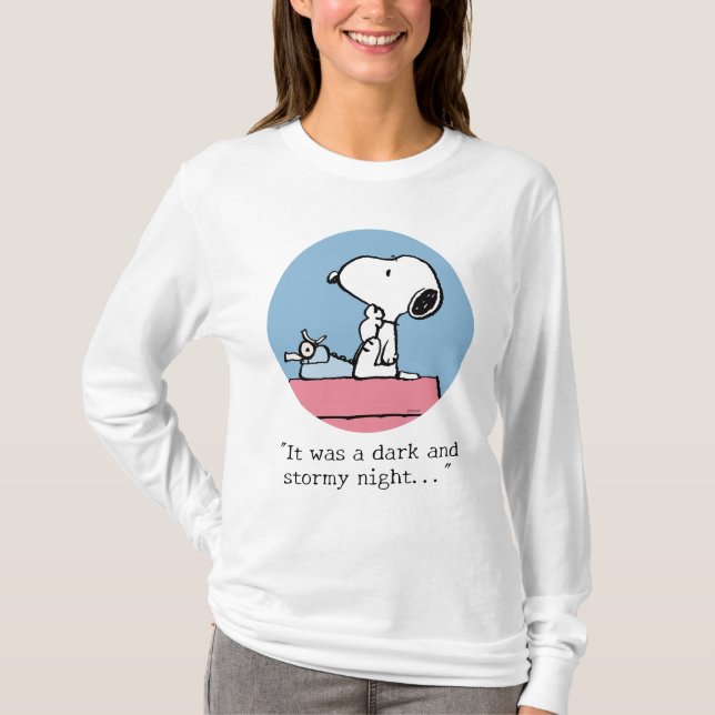 Peanuts | Snoopy at the Typewriter T-Shirt (Front)