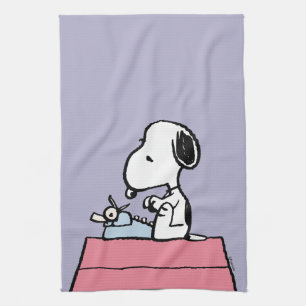Peanuts   Snoopy at the Typewriter Tea Towel