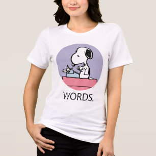 Peanuts Snoopy at the Typewriter Tri-Blend Shirt