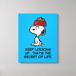 Peanuts Snoopy Balancing His Dog Dish Canvas Print