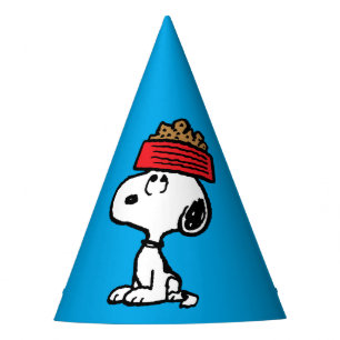 Peanuts   Snoopy Balancing His Dog Dish Party Hat
