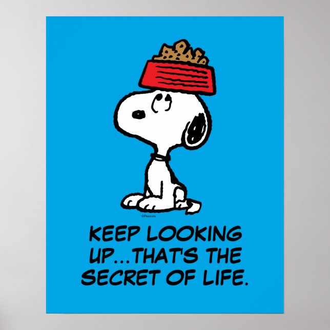 Peanuts | Snoopy Balancing His Dog Dish Poster (Front)